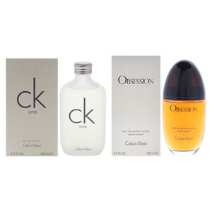 CK One Obsession Kit by Calvin Klein - 2 Pc Kit 3.4oz EDT Spray, 3.3oz EDP Spray
